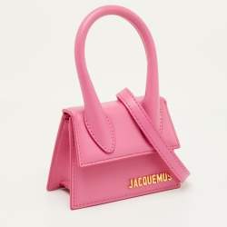 مملوكة مسبقًا حقيبة جاكيموس لو شيكيتو صغيرة جلد وردي بيد علوية