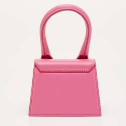 مملوكة مسبقًا حقيبة جاكيموس لو شيكيتو صغيرة جلد وردي بيد علوية