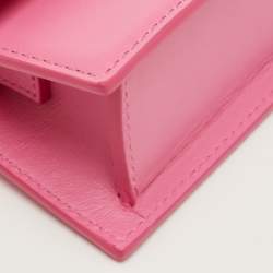 مملوكة مسبقًا حقيبة جاكيموس لو شيكيتو صغيرة جلد وردي بيد علوية