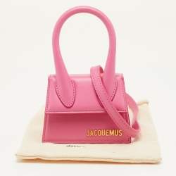 مملوكة مسبقًا حقيبة جاكيموس لو شيكيتو صغيرة جلد وردي بيد علوية