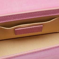 Pre Owned Jacquemus Le Chiquito Long Pink Croc Embossed Nubuck Leather Top Handle Bag