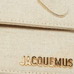 مملوكة مسبقًا حقيبة جاكيموس لو شيكيتو طويلة قماش بيج بيد علوية