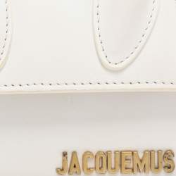 Pre Owned Jacquemus le chiquito Micro White Leather Clutch