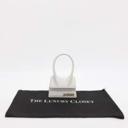 Pre Owned Jacquemus le chiquito Micro White Leather Clutch