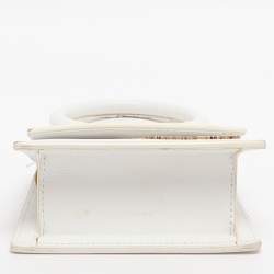 Pre Owned Jacquemus le chiquito Micro White Leather Clutch