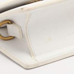 Pre Owned Jacquemus le chiquito Micro White Leather Clutch