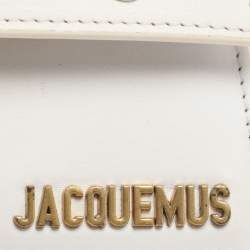 Pre Owned Jacquemus le chiquito Micro White Leather Clutch