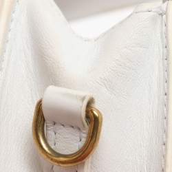 Pre Owned Jacquemus le chiquito Micro White Leather Clutch