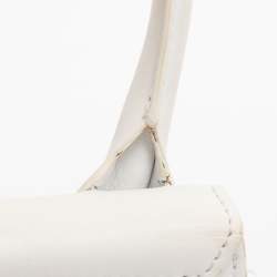 Pre Owned Jacquemus le chiquito Micro White Leather Clutch