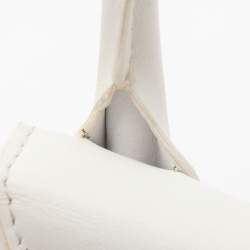 Pre Owned Jacquemus le chiquito Micro White Leather Clutch