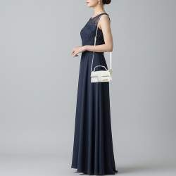 Pre Owned حقيبة جاكيموس ميني لو بامبينو جلد أبيض بمقبض علوي