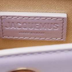 Pre Owned Jacquemus Le Chiquito Mini Lilac Leather Top Handle Bag