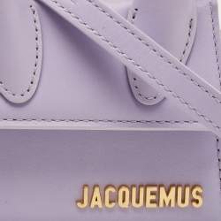 Pre Owned Jacquemus Le Chiquito Mini Lilac Leather Top Handle Bag