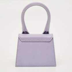 Pre Owned Jacquemus Le Chiquito Mini Lilac Leather Top Handle Bag