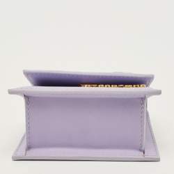 Pre Owned Jacquemus Le Chiquito Mini Lilac Leather Top Handle Bag