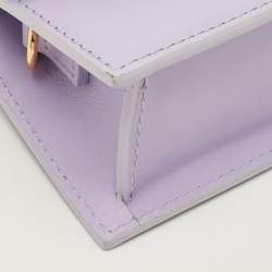 Pre Owned Jacquemus Le Chiquito Mini Lilac Leather Top Handle Bag