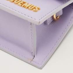 Pre Owned Jacquemus Le Chiquito Mini Lilac Leather Top Handle Bag