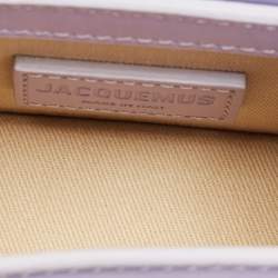 Pre Owned Jacquemus Le Chiquito Mini Lilac Leather Top Handle Bag
