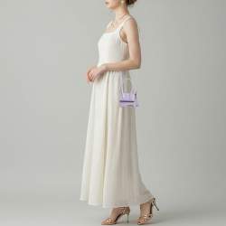 Pre Owned Jacquemus Le Chiquito Mini Lilac Leather Top Handle Bag