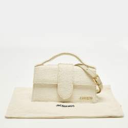 Pre Owned حقيبة جاكيموس لو جراند بامبينو جلد أزرق بيد علوية