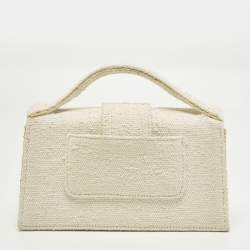 Pre Owned حقيبة جاكيموس لو جراند بامبينو جلد أزرق بيد علوية