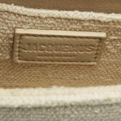 Pre Owned حقيبة جاكيموس لو جراند بامبينو جلد أزرق بيد علوية