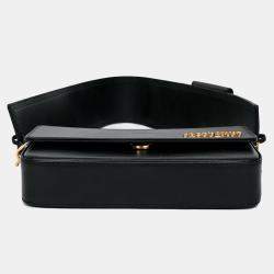 Pre Owned Jacquemus Black Leather 'Le Carinu' Shoulder Bag