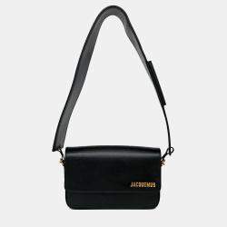 Pre Owned Jacquemus Black Leather 'Le Carinu' Shoulder Bag