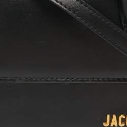 Pre Owned حقيبة جاكيموس لو تشيكيتو طويلة جلد أسود بمقبض علوي