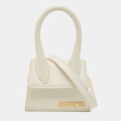 مملوكة مسبقًا Jacquemus Le Chiquito Mini White Leather Top Handle Bag