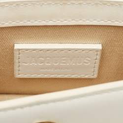 Pre Owned Jacquemus Le Chiquito Mini White Leather Top Handle Bag
