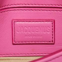مم لوكة مسبقًا Jacquemus Le Petit Bambimou Pink Leather Shoulder Bag