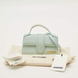 مملوكة مسبقًا Jacquemus Le Bambino Mini Light Blue Nubuck Leather Top Handle Bag