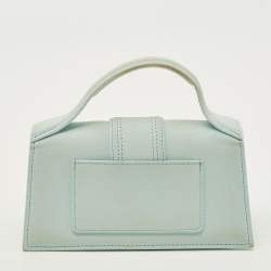 مملوكة مسبقًا Jacquemus Le Bambino Mini Light Blue Nubuck Leather Top Handle Bag