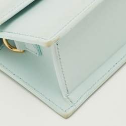 مملوكة مسبقًا Jacquemus Le Bambino Mini Light Blue Nubuck Leather Top Handle Bag