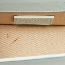 مملوكة مسبقًا Jacquemus Le Bambino Mini Light Blue Nubuck Leather Top Handle Bag