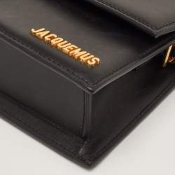 Pre Owned حقيبة كتف جاكيموس لو بامبينو طويلة جلد أسود