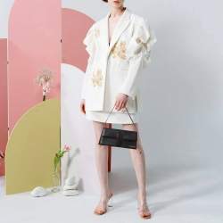 Pre Owned حقيبة كتف جاكيموس لو بامبينو طويلة جلد أسود