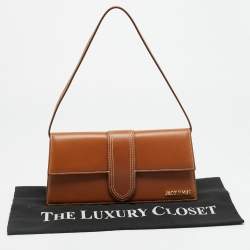 مملوكة مسبقًا Jacquemus Le Bambino Long Brown Leather Shoulder Bag