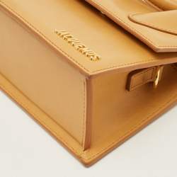 Pre Owned حقيبة جاكيموس لوشيكيتو نويد صغيرة جلد بني بمقبض علوي