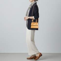 Pre Owned حقيبة جاكيموس لوشيكيتو نويد صغيرة جلد بني بمقبض علوي