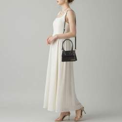 مملوكة مسبقًا Jacquemus Le Chiquito Moyen Black Leather Top Handle Bag