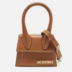 مملوكة مسبقًا Jacquemus Le Chiquito Mini Brown Leather Top Handle Bag