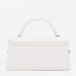 مملوكة مسبقًا حقيبة جاكيموس لُو شيكيتو طويل جلد أبيض بيد علوية