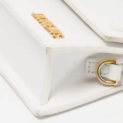 مملوكة مسبقًا حقيبة جاكيموس لُو شيكيتو طويل جلد أبيض بيد علوية