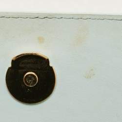 Pre Owned Jacquemus Le Chiquito Noeud Light Blue Nubuck Leather Top Handle Bag