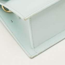 Pre Owned Jacquemus Le Chiquito Noeud Light Blue Nubuck Leather Top Handle Bag