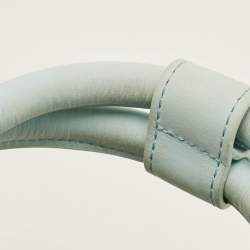 Pre Owned Jacquemus Le Chiquito Noeud Light Blue Nubuck Leather Top Handle Bag