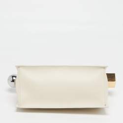Pre Owned Jacquemus La Rond Carré Ivory Leather Pochette