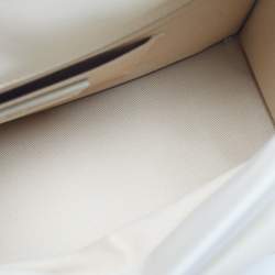 Pre Owned Jacquemus La Rond Carré Ivory Leather Pochette